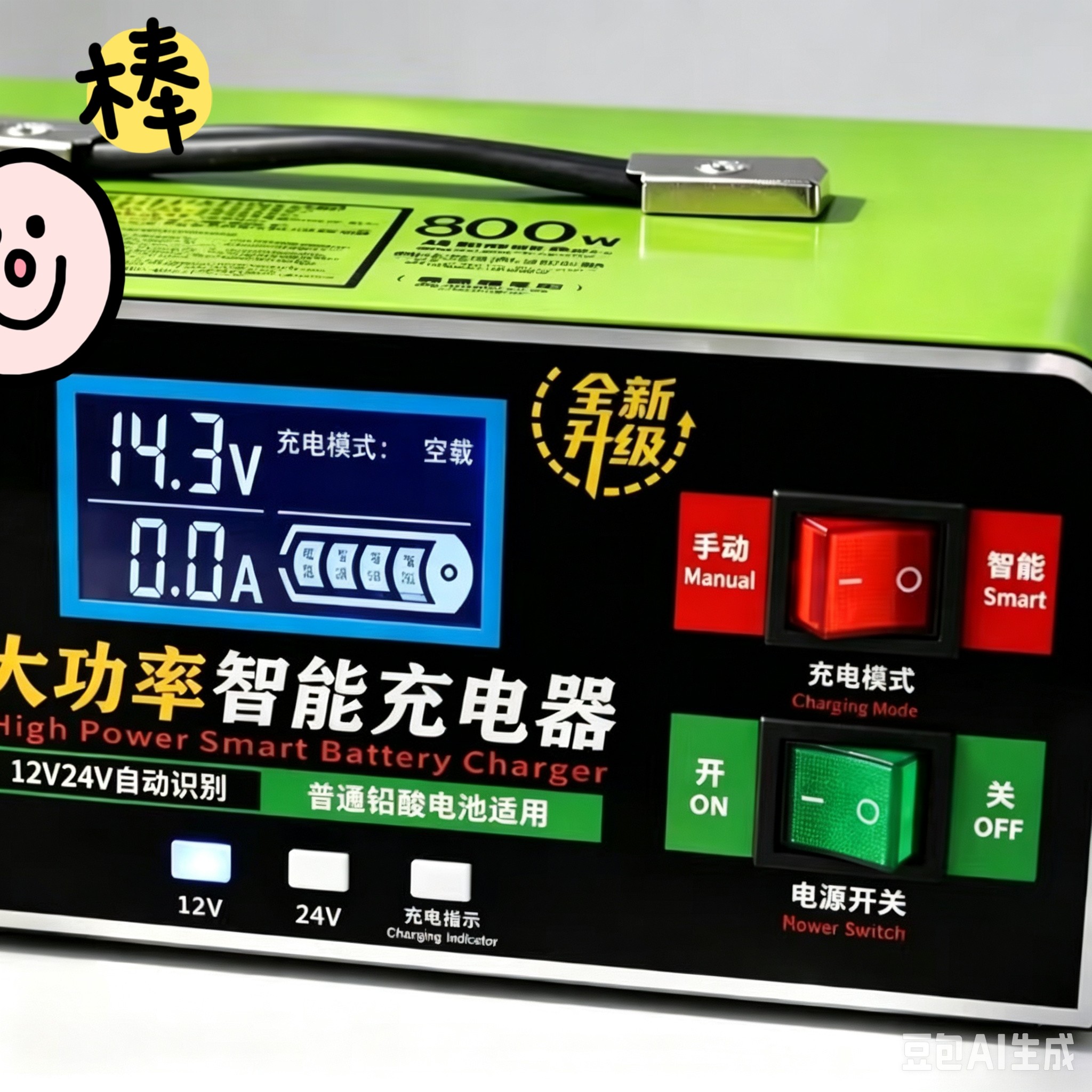 大功率汽车电瓶充电器快速辅助启动船用12v24v蓄电池充电器充电机