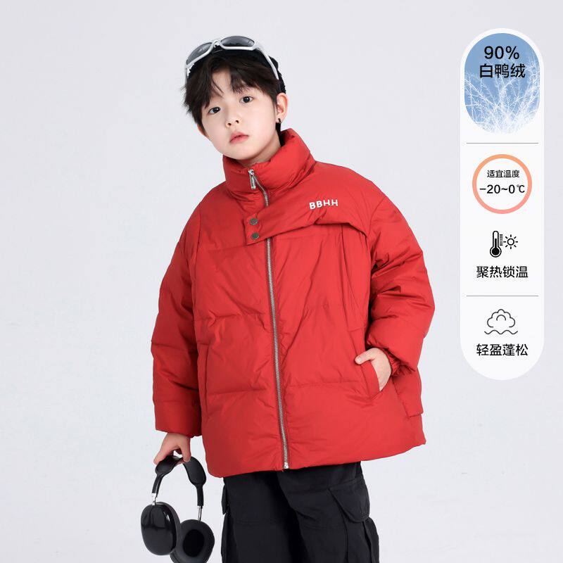 男童冬季新年红色羽绒服K244YRF5040