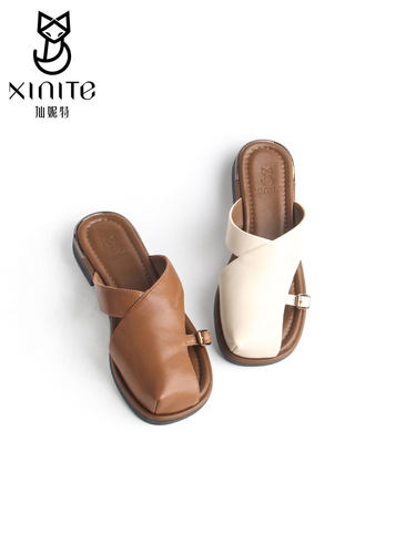 仙妮特包头拖商场同款凉拖