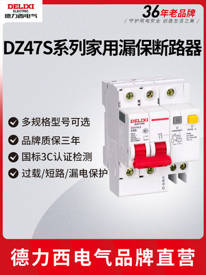 德力西32a63a短路漏电空气开关