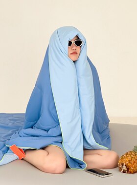 用瑜伽服面料做的夏凉被超凉快啊
