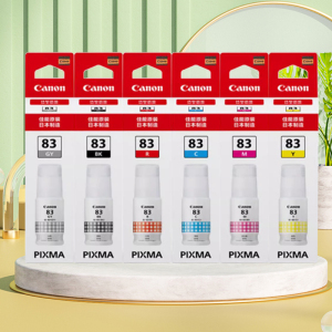 原装佳能 GI-83BK/GY/C/M/Y/R黑彩墨水6色适用G580 G680打印机CAN