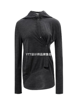 顺丰包邮 UNCODED｜2025冬季新款KWWW2C043时尚休闲不规则上衣