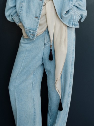 顺丰包邮 UNCODED｜2026春夏新款牛仔蓝色时尚休闲显瘦牛仔长裤