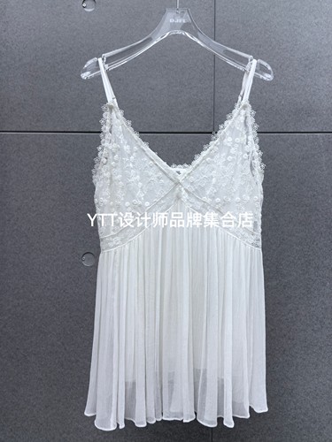顺丰包邮 DJFL｜2026夏季新款白色蕾丝吊带背心女宽松廓形