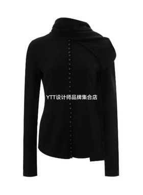 顺丰包邮 UNCODED｜2025冬季新款KWWW3N133黑色时尚休闲修身上衣