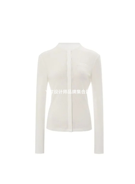 顺丰包邮 UNCODED｜2026春夏新款白色时尚休闲显瘦百搭长袖上衣