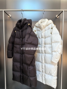 EOEZ鹅绒服2025冬季新款EZY7063 女长款过膝加厚保暖羽绒服鹅绒服