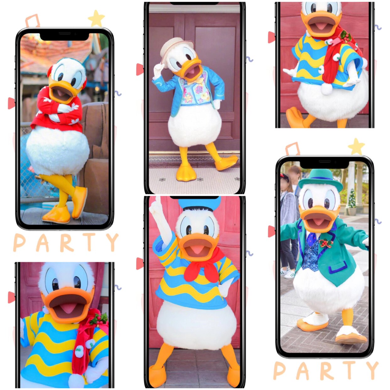 雅ya上海迪士尼唐老鸭造型手机壁纸背景图壁画卡通iphone安卓屏保