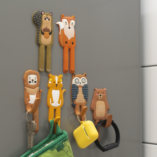 北欧动物磁性冰箱贴挂钩强力磁铁3D立体个性创意装饰贴挂钥匙粘钩