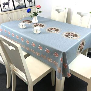 现代简约防水防油隔热PVC塑料材质餐桌茶几桌布长方形多功能桌布
