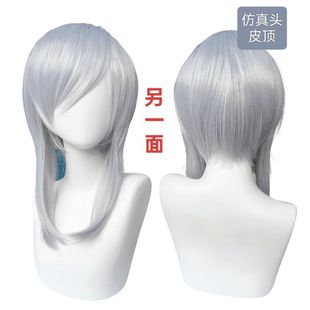 第五人格 园丁 另一面 cos假发 银灰色 双鬓角 二次元假毛 玫瑰网