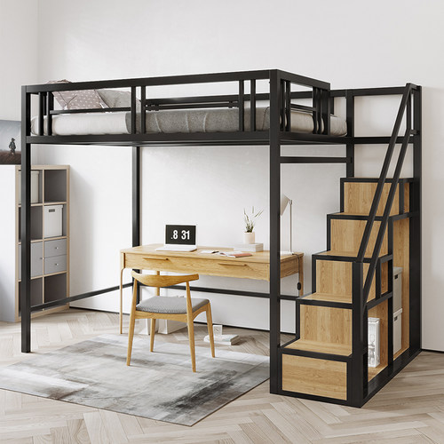 省空间小户型双人床1环保铁简约