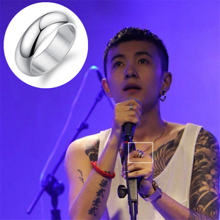 欧美ins潮牌高级感指环 王北车同款戒指个性嘻哈中性男设计百搭女