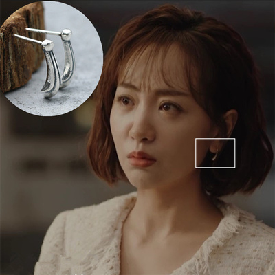 沙海梁湾杨蓉同款s925尾花女耳钉