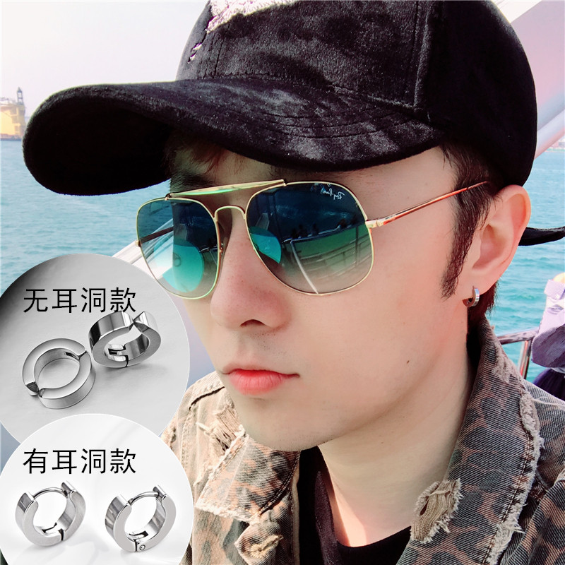 银色韩国防过敏同款耳环