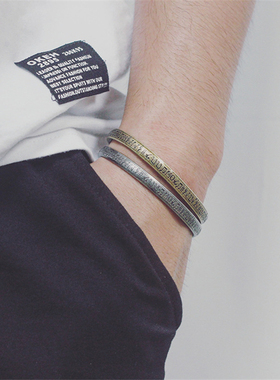 王一博同款音符欧美风钛钢手环