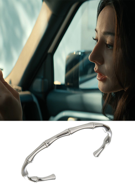 枭起青壤聂九罗迪丽热巴同款手镯竹节开口手环C形机关手环个性男