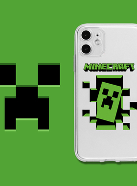 我的世界游戏周边原创安卓透明拼贴创意网红保护套个性软全包手机壳适用苹果17iPhone14Promax12xr16xs78p15