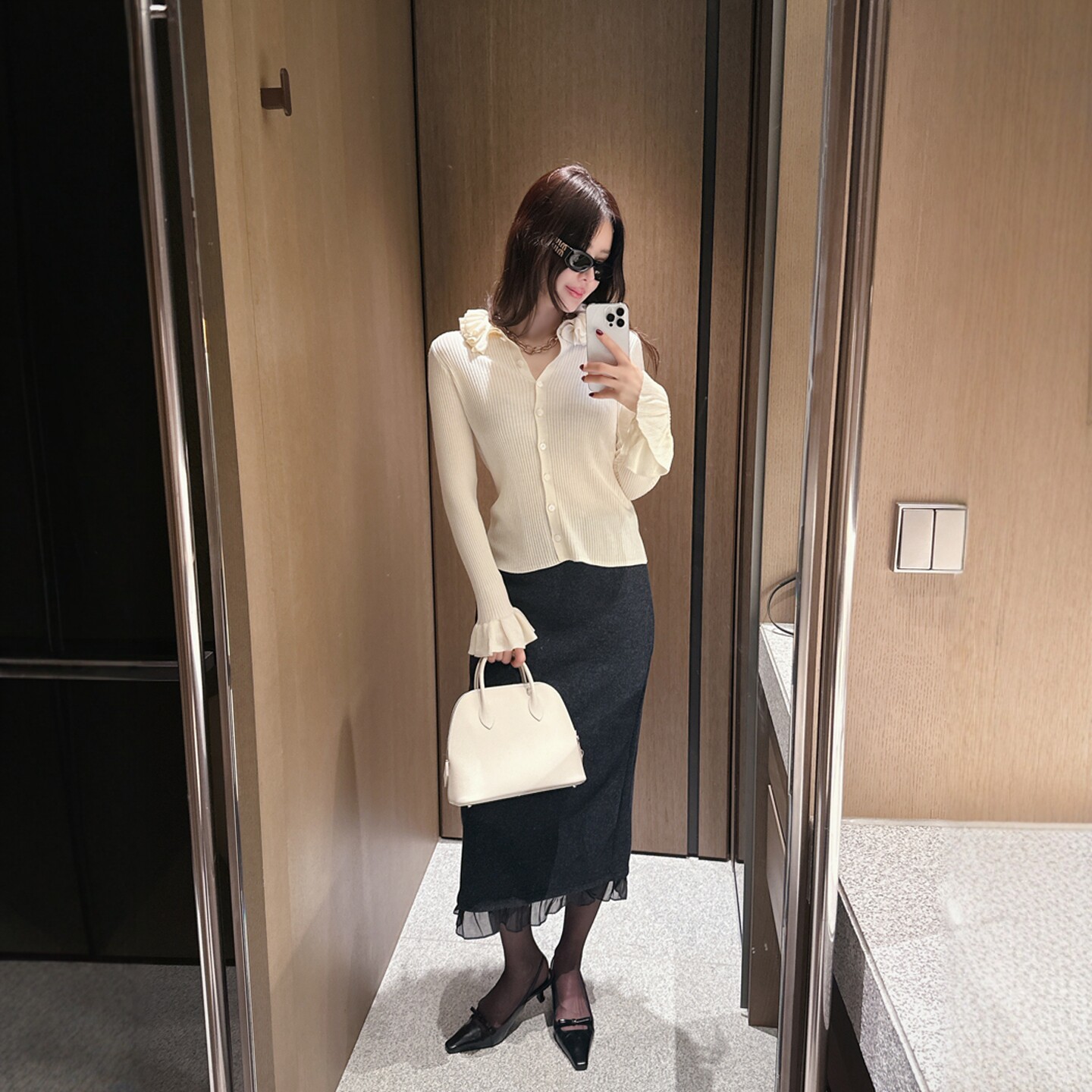 【官网自制 设计师款】Partysu韩国代购正品女2025冬季优雅半身裙