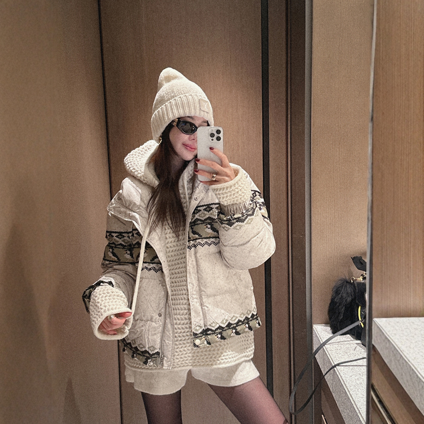 【官网自制 设计师款】Partysu韩国代购正品女2025冬北欧风羽绒服