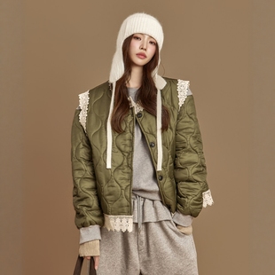 宽松棉服拼袖 2025年冬季 卫衣&棉马甲 女设计师款 Haners家韩国代购