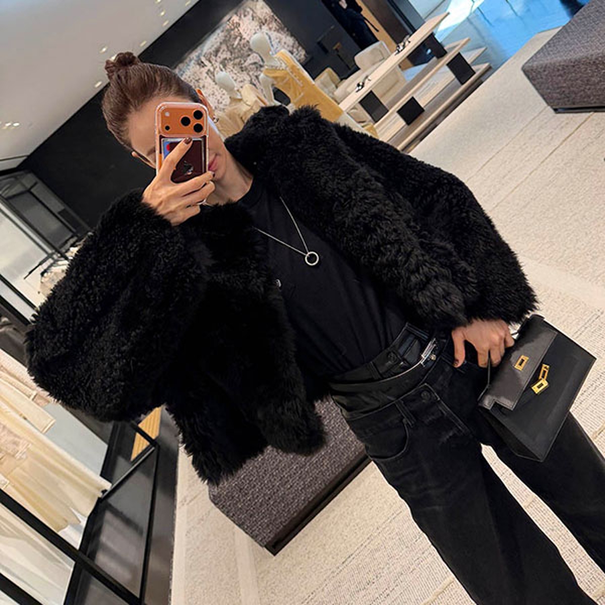 【设计师款】Haners家韩国代购女轻奢2025冬高定时尚羊毛金扣外套