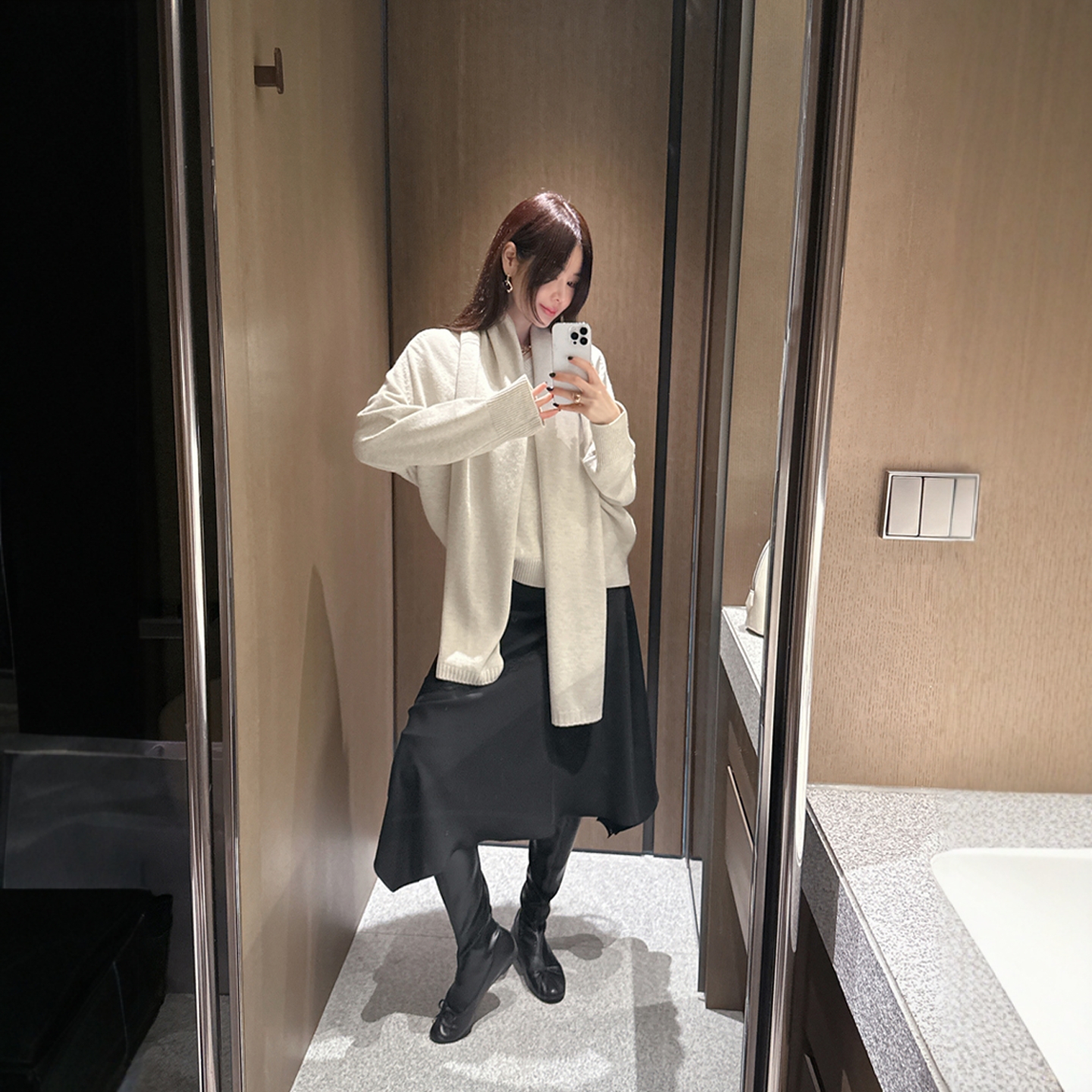 【韩国官网直邮】Partysu韩国代购正品女2025冬季羊毛针织衫&围巾