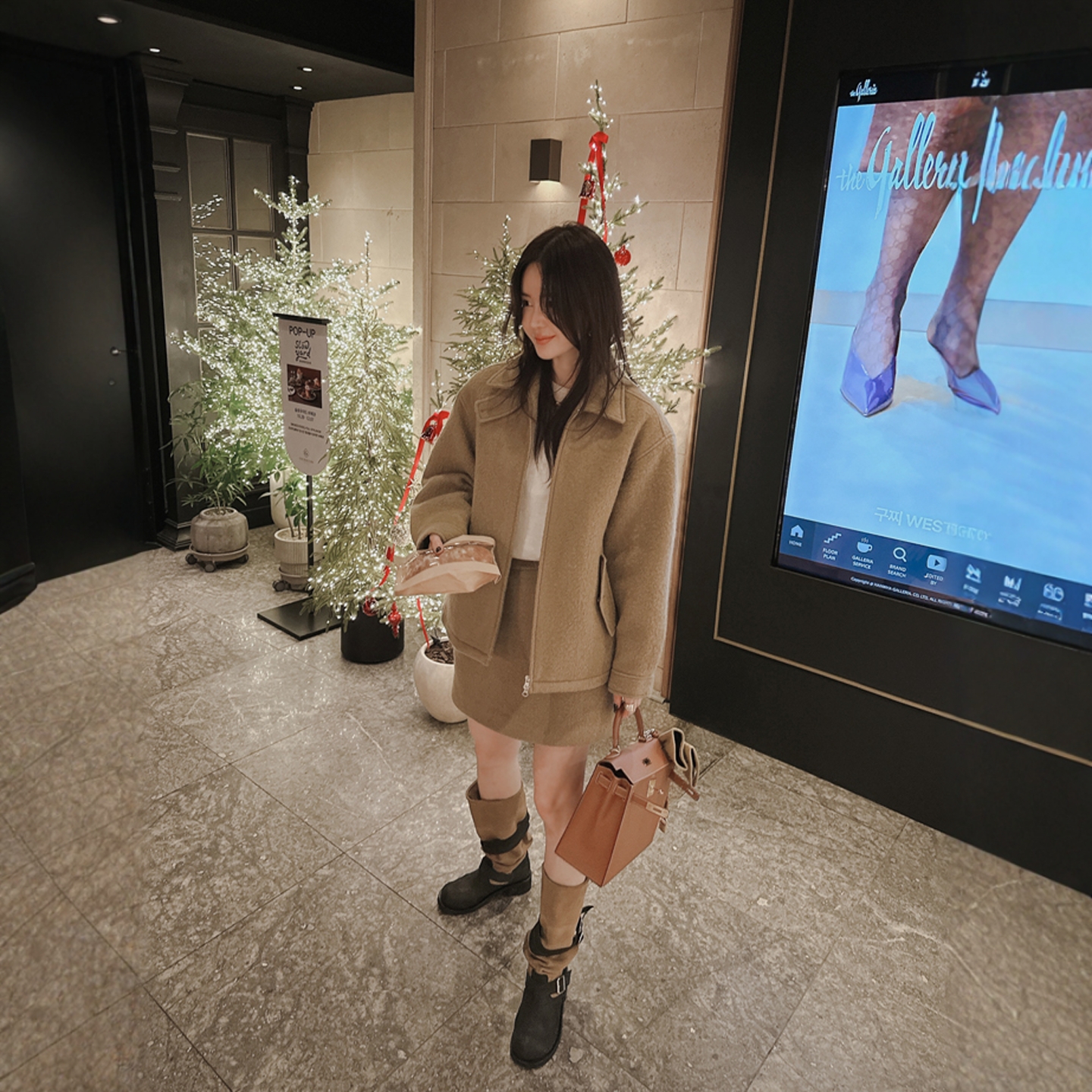 【韩国官网直邮】Partysu韩国代购正品女2025冬季羊毛夹克外套