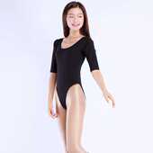 包邮 舞锦绣新款 形体T臀舍宾服连体芭蕾舞体操练功服顺丰 中袖 热卖
