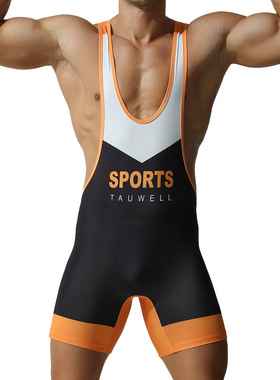 举重colorman背心体操特价健身训练田径性感品牌男士摔跤连体