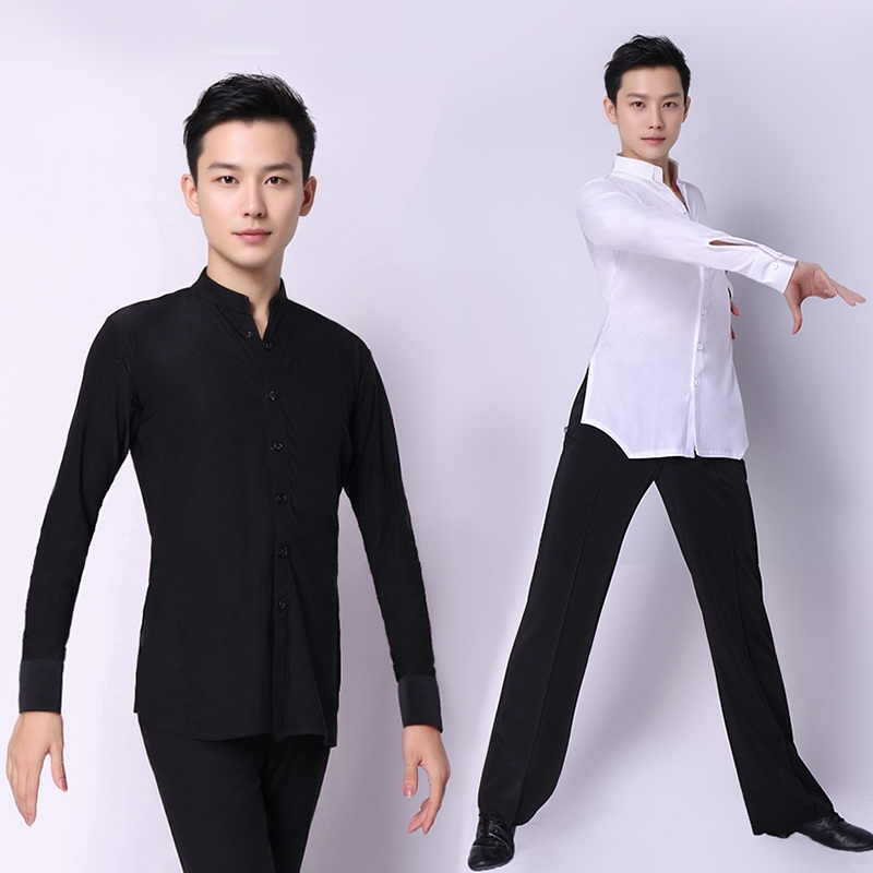 新款男士衬衫成人拉丁演出舞服