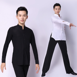 衬衫 2020男士 成人拉丁摩登演出舞服国标练功上衣 新款 远航舞蹈服装
