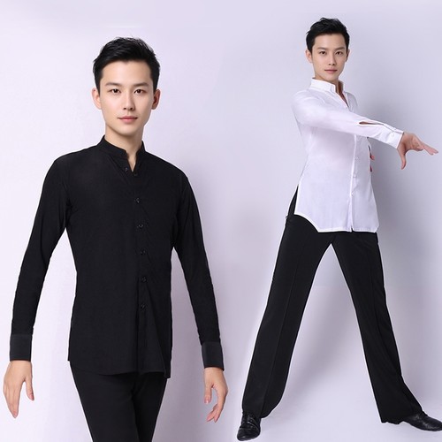 新款男士衬衫成人拉丁演出舞服