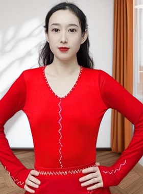 摩登吉特巴交谊舞三步踩吉特巴连裆舞衣广场舞女舞蹈服A0598