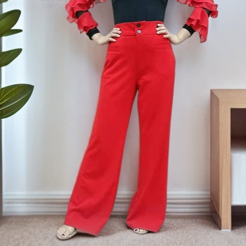 欢舞阁【微喇四口袋裤】吉特巴舞蹈裤微喇女裤加兜KA114长裤高腰