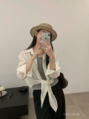 LKTOP2026春夏新款防晒衣女宽松休闲百搭薄款外套二件套
