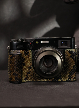 cam-in X100VI相机保护套X100VXM5真皮XT50蛇纹XT5相机包XS20底座