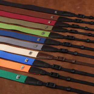 cam 相机背带棉质可调单反挂带适用富士索尼微单摄影斜跨肩带