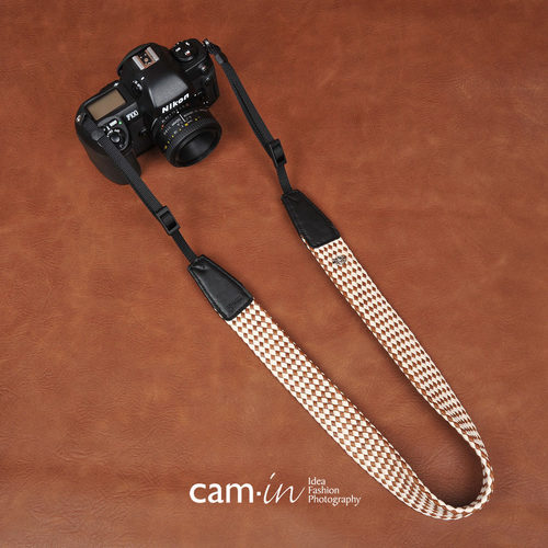 cam-in棕色方块通用型照相机肩带