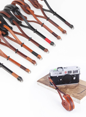 cam-in 圆孔型真皮相机手腕带适用莱卡富士索尼摄影微单WS027包邮