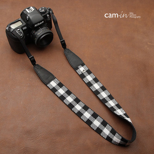 cam-in黑白方格通用型照相机肩带