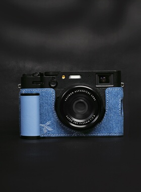 cam-in 富士X100VI相机保护套牛仔布X100六代手工半套复古底座
