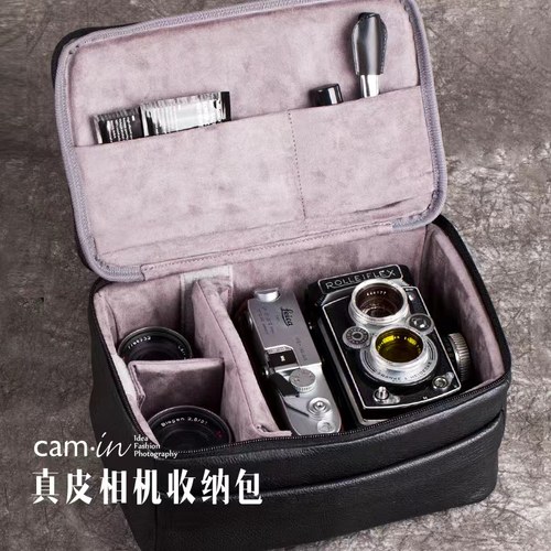 cam-in相机包单反微单牛皮真皮
