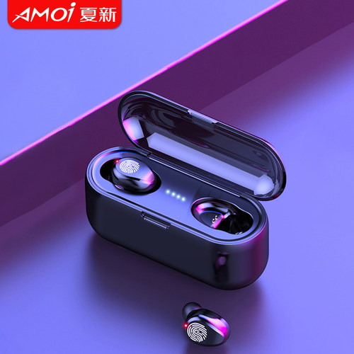 Amoi/夏新 F9真无线蓝牙耳机按键款经典运动好音质高端超长续航