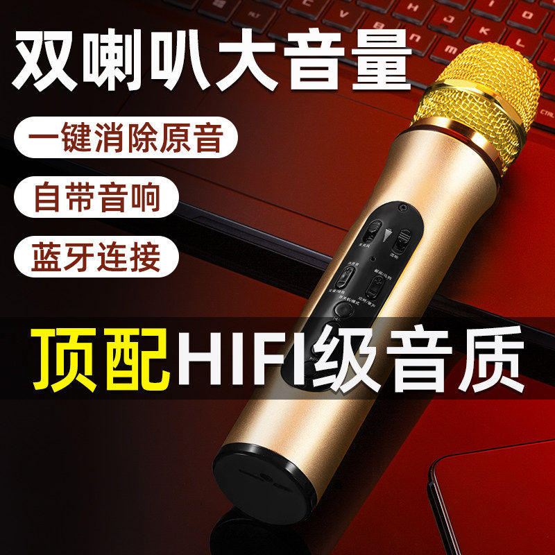 听声者K6L话筒音响一体麦克风手机电视k歌无线蓝牙唱歌声卡直播