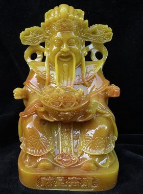 树脂财神佛像供奉佛堂财神爷摆件家居客厅办公室佛像供奉