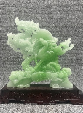 马开业年龙马精神千里马摆件树脂工艺品装饰动物马家居办公室客厅