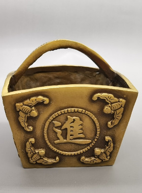 铜器仿古黄铜摆件铜斗日进满斗 金银满斗铜斗厂家