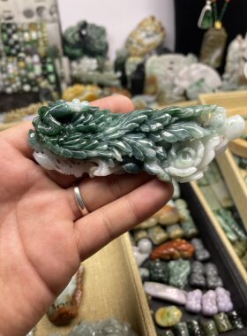老蓝水凤凰锁牌